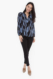 The Long Sleeve Polo Blouse | Midnight Chandelier