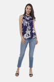 The Sleeveless Henley Top | Blue Lagoon