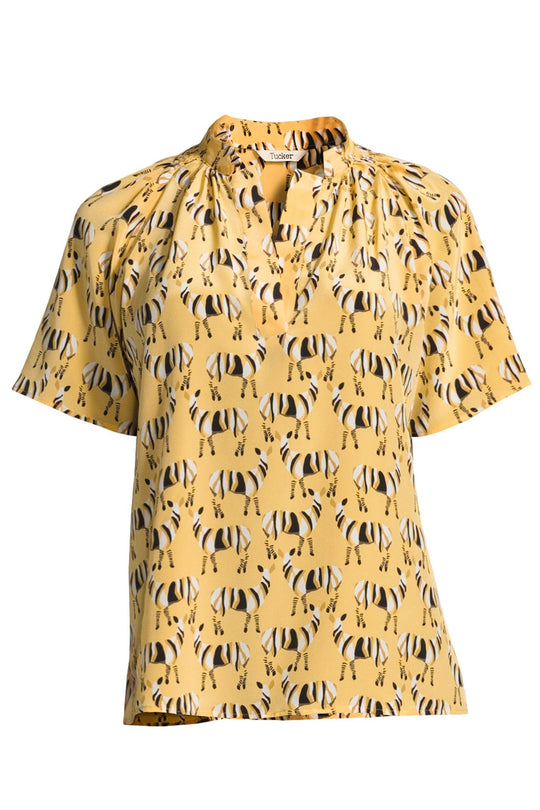 The Short Sleeve Polo Blouse
