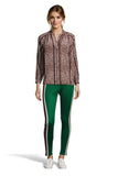 The Long Sleeve Polo Blouse | Brown Tire Track