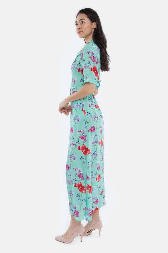 The Trench Dress | Seafoam Garden