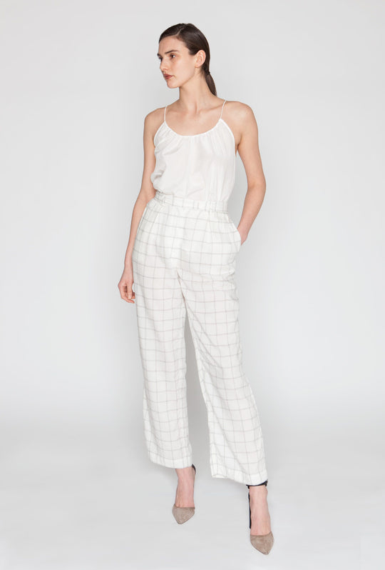 The Camisole | White Silk Cotton