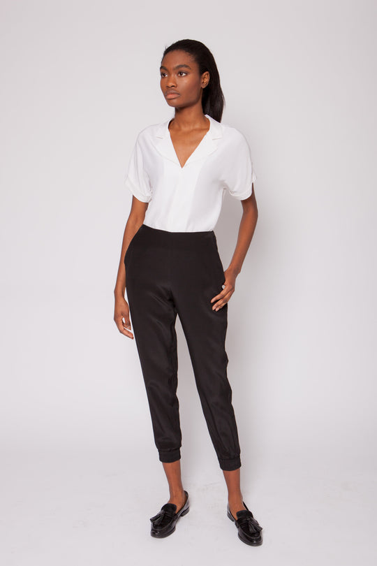 The Clean Cuffed Pants | Black